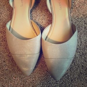 Franco sarto taupe faux snakeskin taupe flat 10